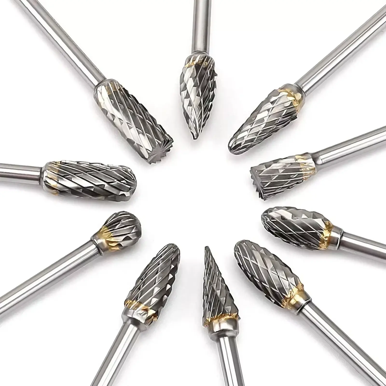 Double-Edged Carbide Rotary File Set (3/6mm Precision), Tungsten Steel Electric Engraving Needle Accessories, Woodworking Metal Polishing Tool Kit, Double Ended Bits
