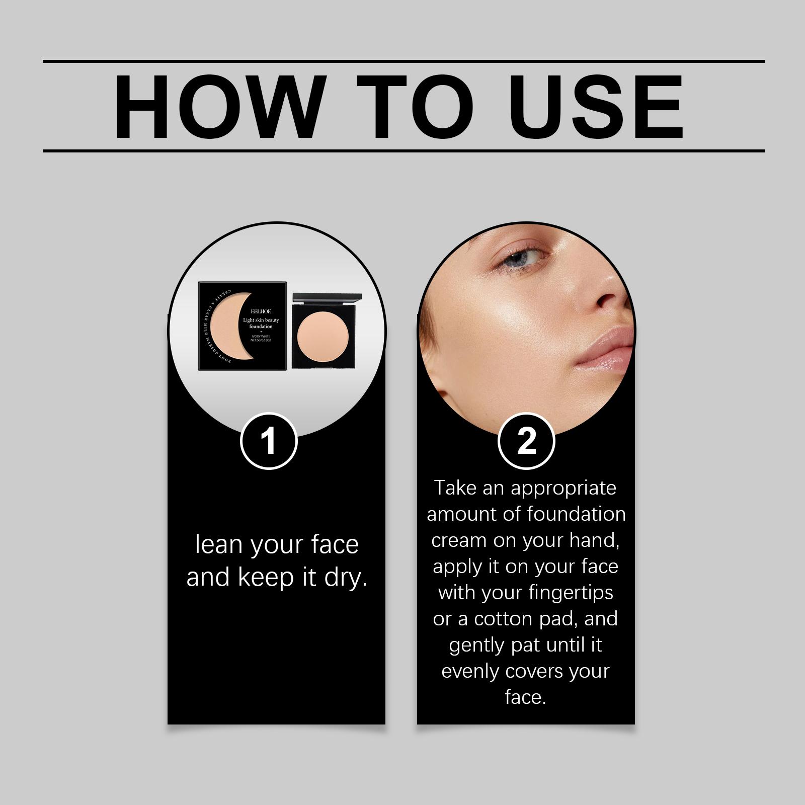 EELHOE Moisturizing Concealer Foundation (Ivory White) - Lightweight, moisturizing, and transparent foundation suitable for oily, dry, or combination skin types