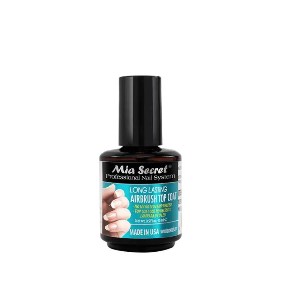 Airbrush Top Coat, Long Lasting & Chip-Resistant, Non-Yellowing Formula - Glossy Cosmetic Finish for Manicures and Nail Art on Natural & Acrylic Nails, Nail Polish, Polish
