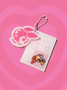 The Powerpuff Girls | ROMWE 1pc Cute Acrylic Letter Cartoon Pattern Bag Charm