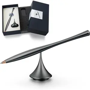 Metal Gravity Spinner Pen - Crafted with  Precision, Anodized for a Sleek Metallic Finish -   & Sparks Creativity - Elegant  for Professionals and Graduates (Black)