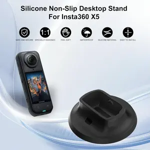 for Insta360 X5 Silicone Desktop Base, Protection Upright Base Camera Holder, In-car Filming Bracket for Live Streaming & Action Shot, Outdoor Sport, Holiday Travel, Travel Gadgets, Lightweight Design, Stable Camera Mount, Ideal Gift for X5 Users