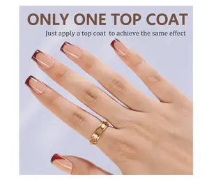 Misssix French Gel Nail Tips, 160Pcs French Tip Press on Nails Short Square, No Need to File Tips Pre-lasting