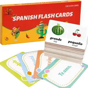 Mother's Day Spanish Flash Cards 100 English to Spanish Verb Conjugation Phrases Adjectives Colors Educational Bilingual Flashcards Learn Español for Kids Adult Beginners Toddlers Grade School Classroom
