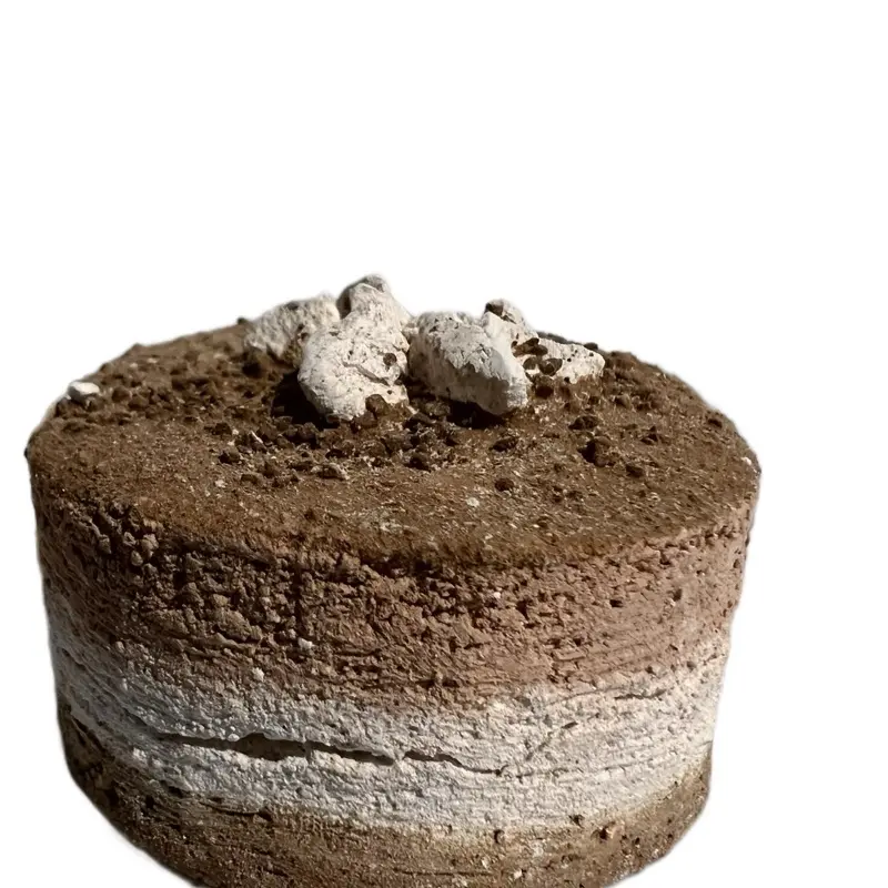 D- CRUJIDOS Clay Piece Canapé Made Out of Arcilla Arcoíris Caolin Rosa and Terron Miel Handcrafted Artisanal Item