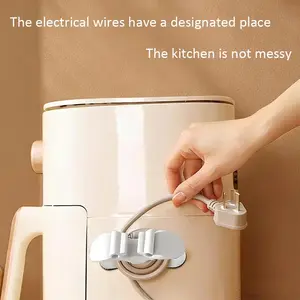 Cord Organizer for Appliances 6 Pack Durable Rubber Cord Wrapper with 3M Adhesive Stable Design Easy Storage in Assorted Colors for Kitchen & Office