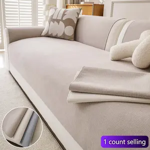 Chenille Sofa Cover for Couch, 1 Count Washable Breathable Pet Friendly Sofa Cushion Cover, Soft Couch Protector Furniture Cover for Dogs Cats, Removable Sofa Cover, Modern Minimalist Sofa Throw Cover for Sectional Loveseat Recliner L Shape Sofa