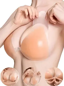 Wireless Silicone Push-Up Bra, Invisible Strapless Adhesive Nipple Covers, Breathable Comfort Design, Perfect for Daily Wear