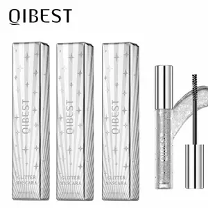 Sparkling Silver Glitter Mascara - Glittery Silver Mascara, Shimmery Lash Boost, Curling & Long-Lasting Party Makeup