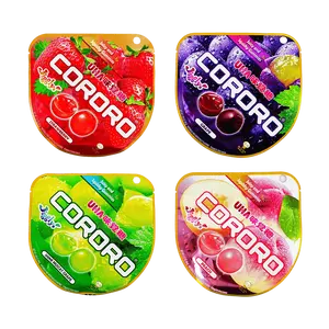 UHA Japan Cororo Fruit Juice Gummies - Strawberry, Peach, Shine Muscat & Kyoho Grape - 4 Flavor Combo Pack (176g)