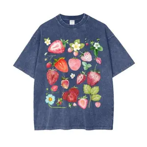 Strawberry TShirt, Boho TShirt for Festivals, Fruit TShirt, Shirts With Food On, Funny Strawberry Shirt, Fruit Themed Shirts, Nature