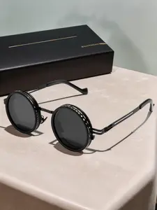 Adjustable Polarized Sunglasses with 9-Level Light Reduction, UV Protection and Retro Style Metal Frame, Casual All-Season Eyewear, Vintage Polarized Sunglasses