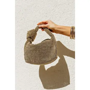 Own the Night Rhinestone Purse in Gold