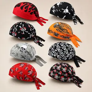 Sweat-Wicking Do Rag Skull Caps - Breathable Skull Print Helmet Liners with Multiple Colors, Cooling Bandana Head Wraps for Motorcycle Riding & Outdoor Sports,summerwins