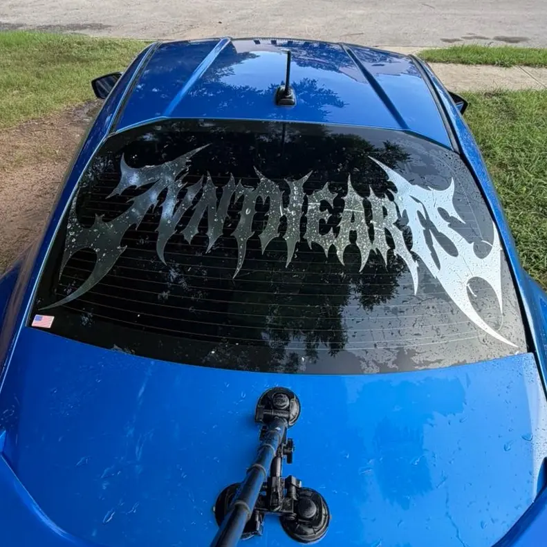 Gothic Rear Banner Stickers chrome