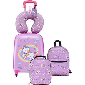 VEVOR Ride - on Luggage, 20 L Capacity, 20 Inches Kids Scooter Suitcase with Flash PU Wheels, Adjustable Handle TPR Non - Slip Grip, Foldable Lightweight Scooter Luggage for Kids Aged 5+, PurpleVEVOR Super Brand Day