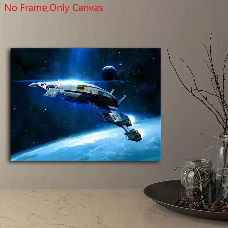 1 piece/set frameless canvas painting print poster,Classic Sci-Fi Hyperrealistic Digital Illustration art,Modern art design,Mass Effect Andromeda,perfect gift for video game lovers,ideal gift for bedroom,living room,office,wall & room decoration