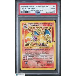 POKEMON 2021 CHARIZARD-HOLO-BASE SET CELEBRATIONS CLASSIC COLLECTION #4 PSA 9