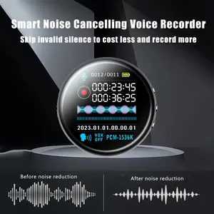 Smart Voice Recorder – Built-in Screen & Speaker,One-Touch recording，One-Touch Save, Large Storage,