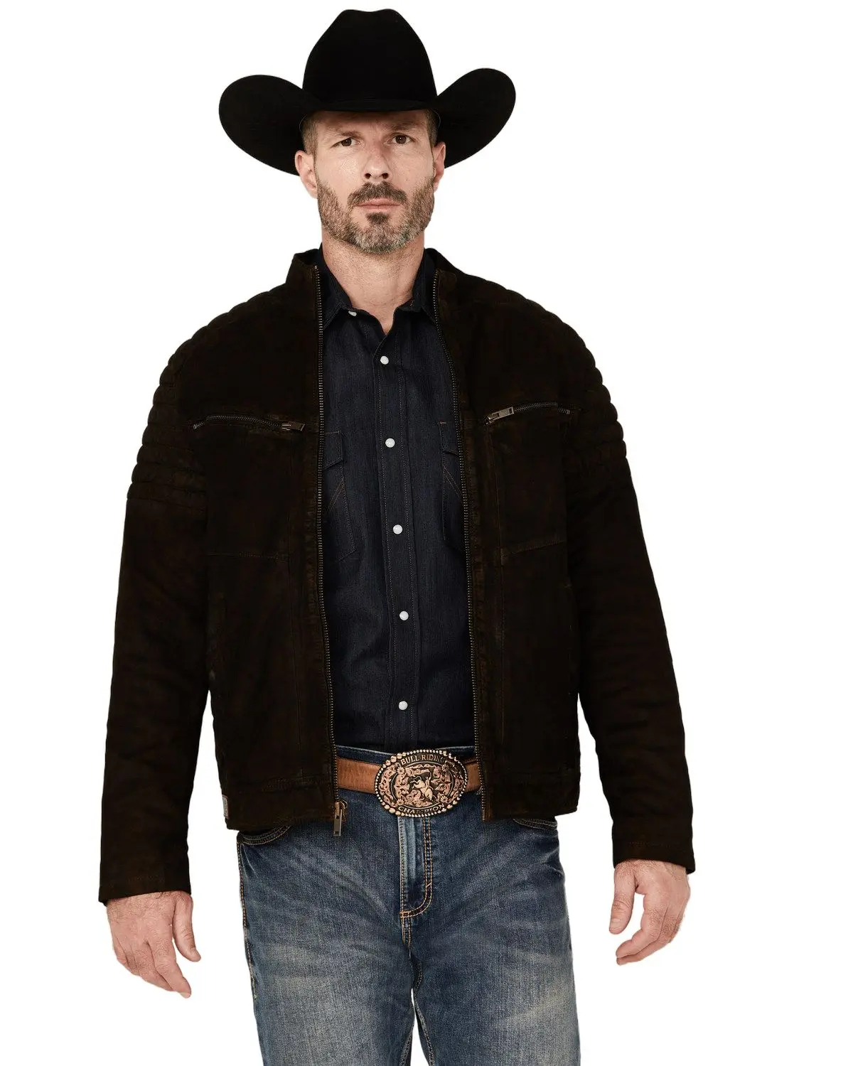 Moonshine Spirit Men's Spirit&Reg; Men'S Motorcycle Leather Jacket - Msho23o4-Brwn Moonshine Spirit Men's Spirit&Reg; Men'S Motorcycle Leather Jacket - Msho23o4-Brwn