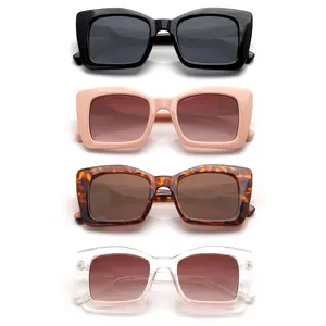 4-Piece Sun Protection Blue Light Reading Glasses For Women Large Frame, Fashion Statement Unique Spring Hinge Design Ideal For Outdoor, Vacation, And Everyday Use