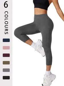 Super Soft Capri Pants for Women, No See Through Workout Legging Capris Running Yoga Athletic Leggings, Comfortable and Stylish Activewear, Gym Sportswear Bottoms