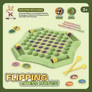 A Tabletop Educational Game for Kids - Fruit Memory Matching Flip Chess with Finger Sticks The perfect early learning toy for parent-child bonding!It helps train concentration, boosts memory skills, and promotes hand-eye coordination preschool montessori