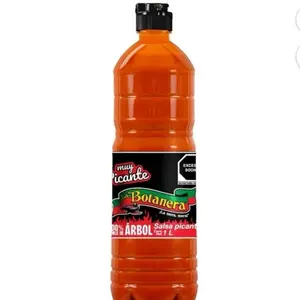Salsa Botanera Etiqueta Negra Chile de Arbol - 1 Litro Sauce Spicy Flavor