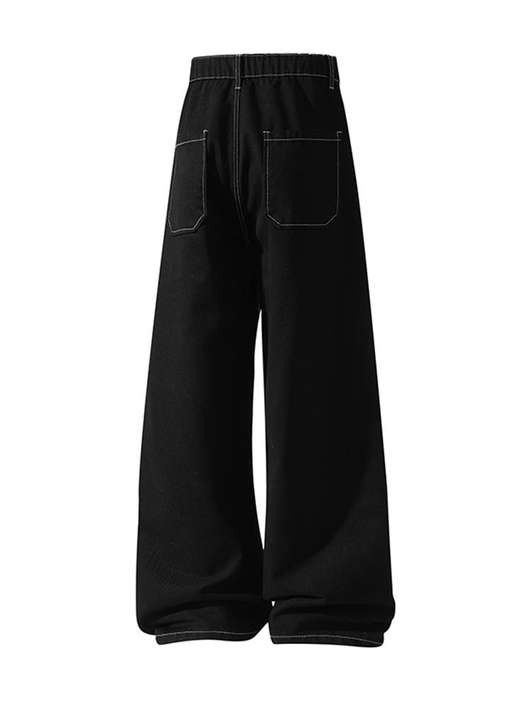 4-pack men’s jeans for autumn/winter, high cotton gradient straight-leg jeans, retro street style versatile, everyday commuting pants for men