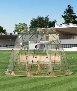 Gaomon 4-6 Person Clear Bubble Camping Tent, 10x10 Ft Pop-Up Dome Shelter, 540° Panoramic View, Weatherproof Outdoor Igloo, UV-Protected Portable Tent