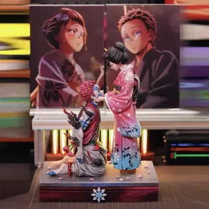 Demon Slayer Kimetsu No Yaiba Hakuji Koyuki Akaza Anime Figure Cute Lover Plush Doll Decoration Figure Valentine'S Day Gift