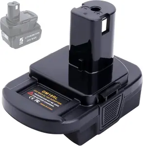 DM18RL Adapter Compatible with Ryobi 18V Tools, Adapter Compatible with Mil-Waukee M-18 18V & Compatible with Dewalt 20V Max Battery to Replacement for 18Volt ONE+ Batteries P102 P109