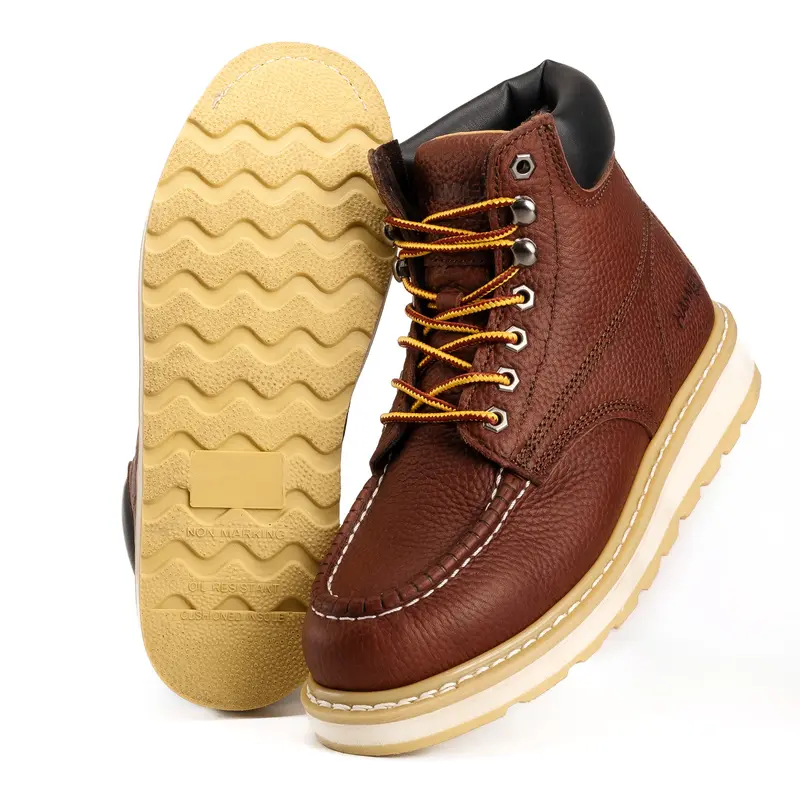 HM347 Hunter Moc Toe Work Boot Full Grain Leather Oil and Water Resistant