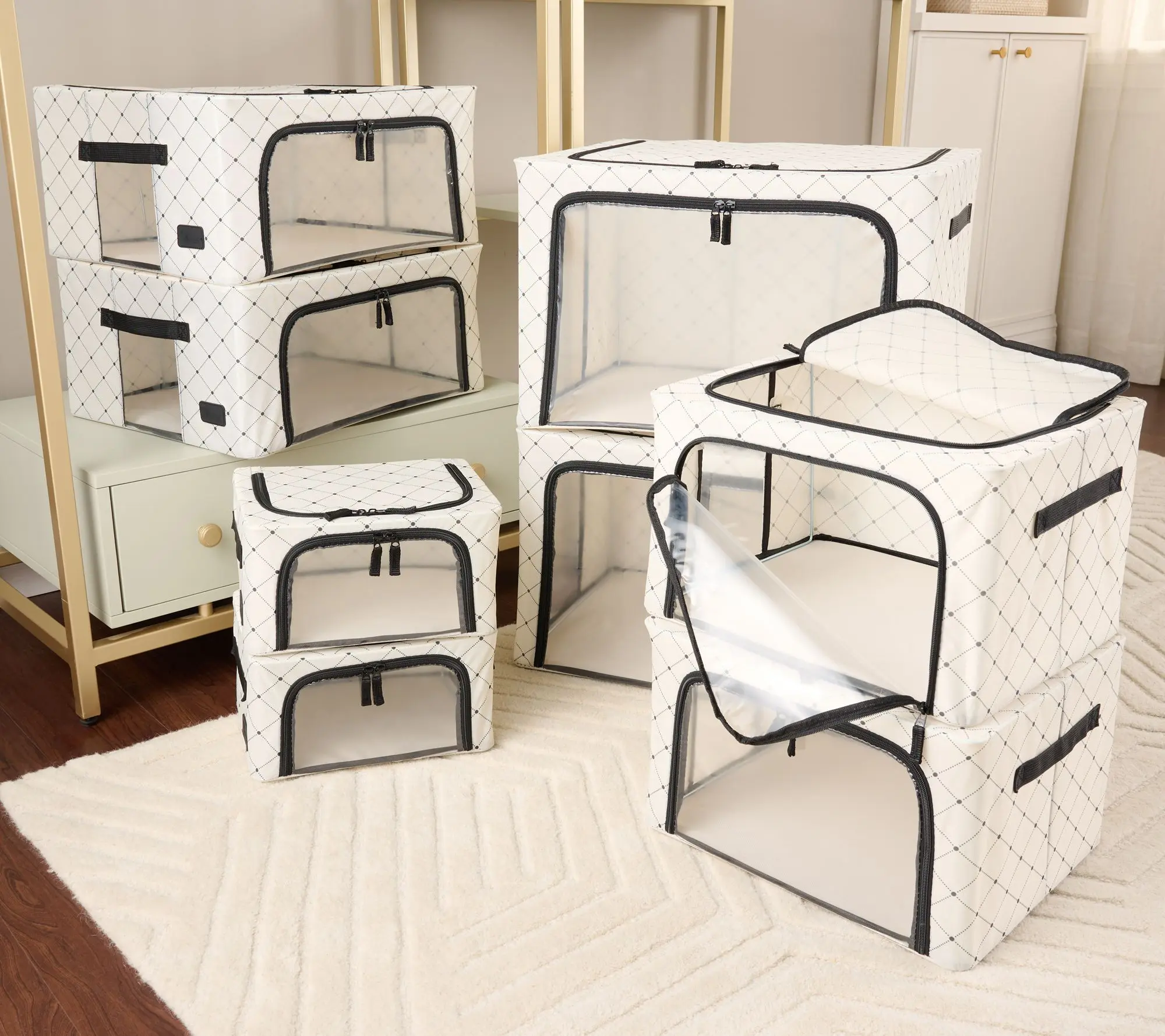 Periea Set of 8 Assorted Collapsible Storage Boxes