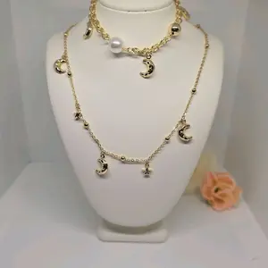 moon set gold plated 14k