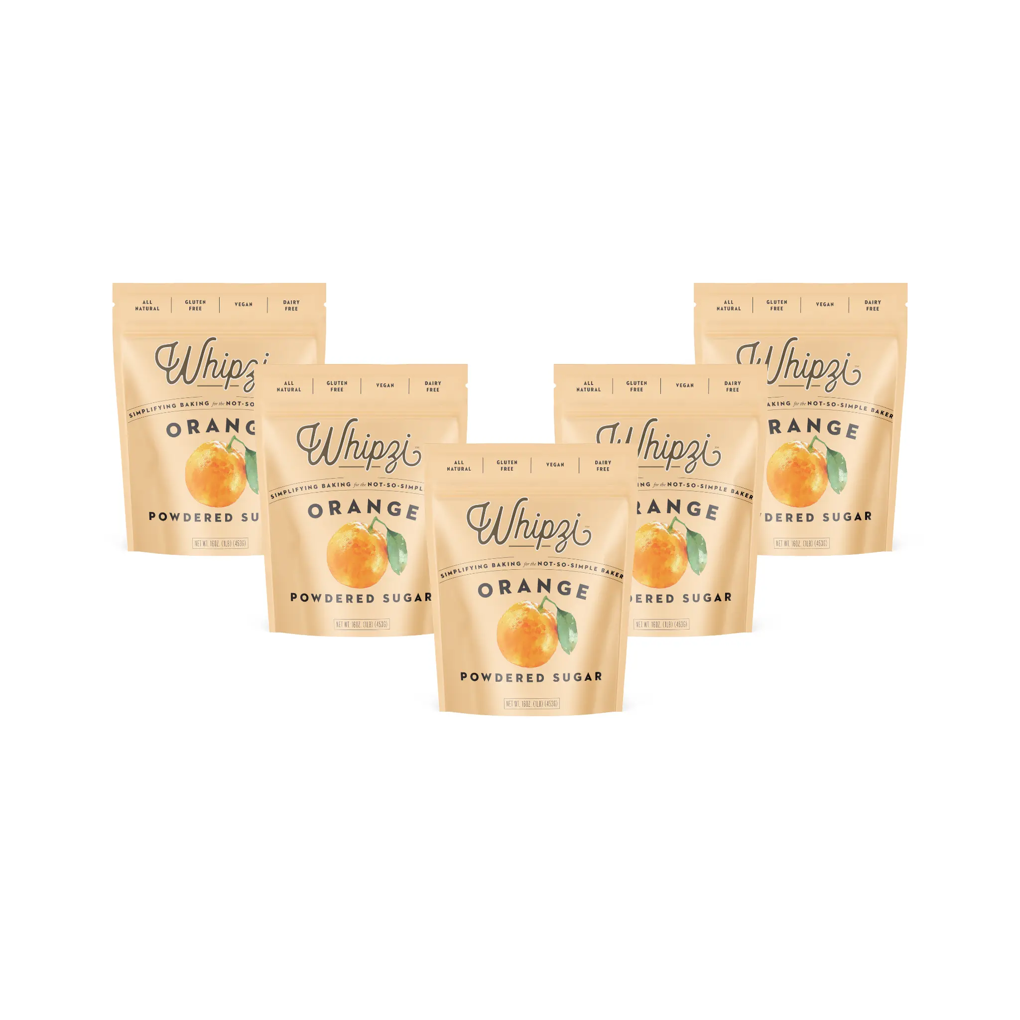 Whipzi® Signature Orange Flavor Powdered Sugar Bundle Natural