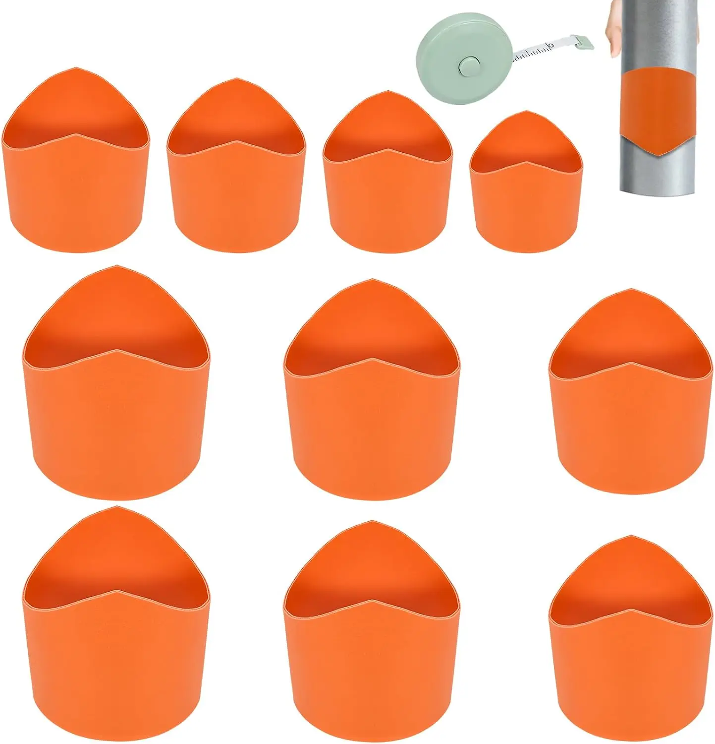 10-Piece Pipe Saddle Template Set, Pipe Notching Tool & Wrap-Around Cutting Guide for Metal and PVC Pipes, Multi-Size Tube Cutting Templates DN20-DN200mm for Welding, Plumbing & DIY Projects