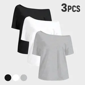 Women's Solid Color Tee Top, Casual Basic Short Sleeve T-shirt for Daily Wear, Ladies Clothes for All Seasons