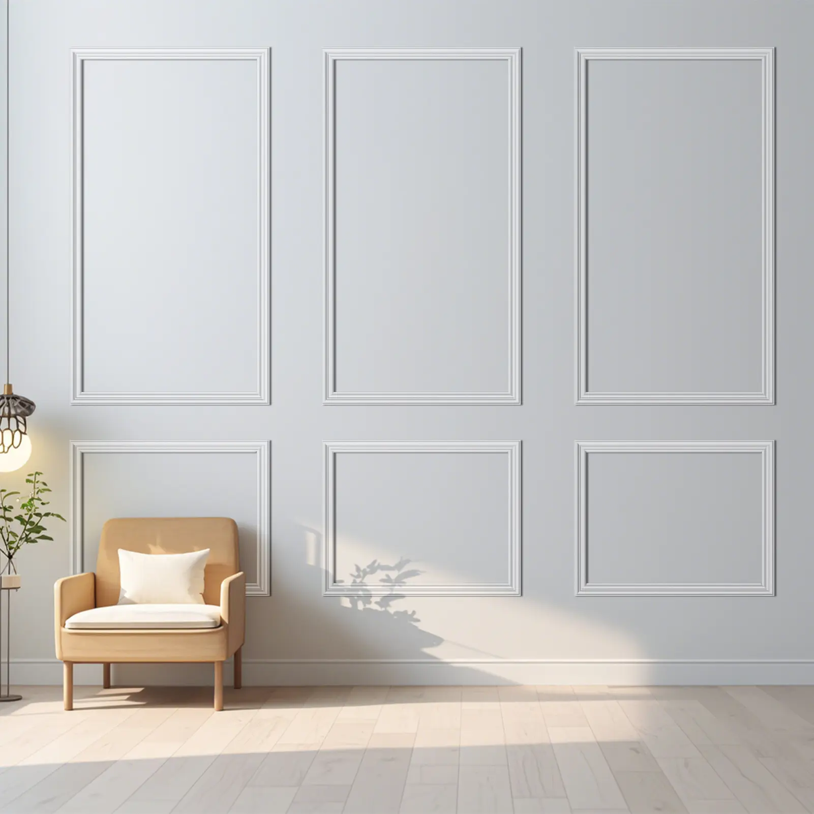 【DealsForYouDays】Art3d Pre-Cut Decorative Wall Panel Kit - DIY Wainscoting Interior Moulding Trim for Living Room Decor, Bathroom Decor Ideas, 3 Top, 3 Bottom, Interior Walls, Diy Wall Mounted