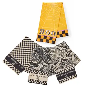 MacKenzie- Childs Set of 4 Trick or Treat Dish Towels