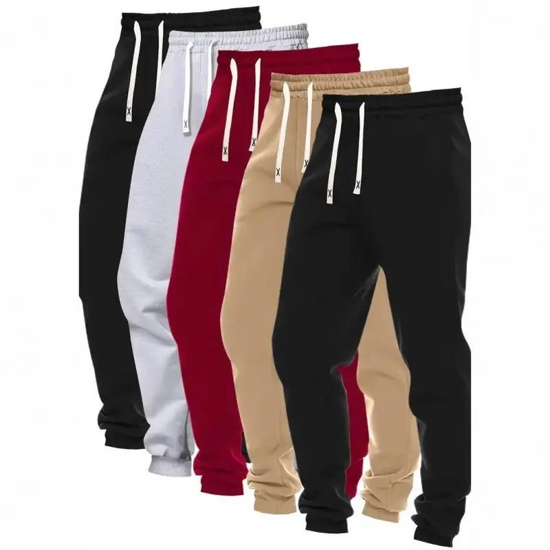 5-Pack Men's Solid Color Sweatpants, Polyester Knit Fabric, Regular Fit, Drawstring Waist, Casual Joggers with Pockets, Slightly Stretchy a-line sheath denim skirt cold weather apparel ankle boot outdoor booty autumn winter two-piece button coat business