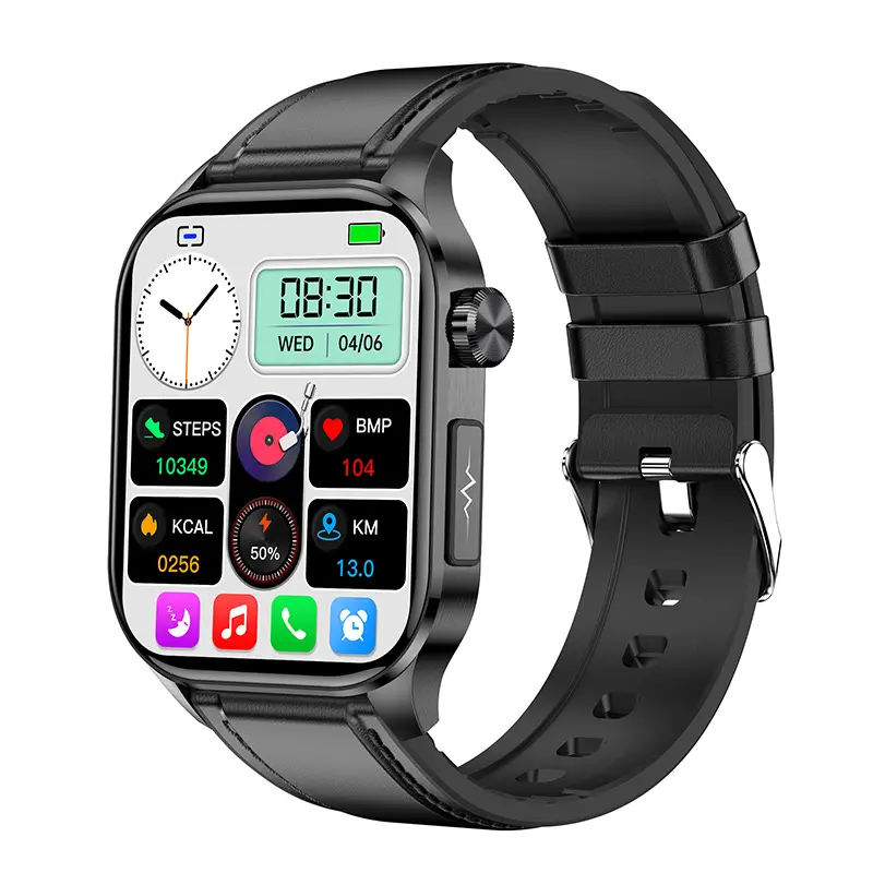 Non-Invasive Blood Glucose Monitoring Smart Wristwatch - Wearable Device with Bluetooth Calling, Body Temperature, Body Fat, Blood Pressure, Heart Rate and Sleep Monitoring Features, Devices