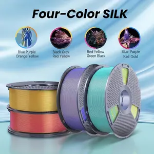 SUNLU Four-color SILK Filament 1KG | Vibrant colors, no clogging, no stringing
