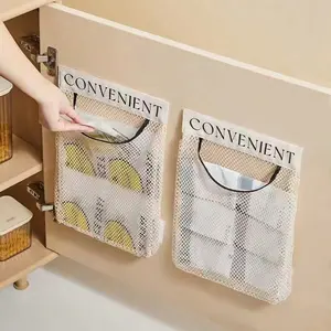 2pcs Cabinet Door Garbage Bag Storage - Heavy-Duty Multi-Layer Storage Bag For Kitchen Plastic Bags