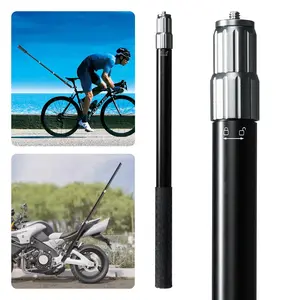 Invisible Selfie Stick 43 Inch Aluminum Extension Pole, Lightweight Telescopic Mount for Action Cameras & Smartphones, Pov Shooting Stick