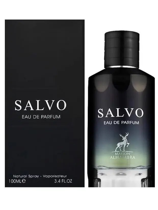 MAISON ALHAMBRA Salvo Eau De Parfum - Alcohol-Based Luxurious Scent-Mimicking Men's Fragrance, 3.4oz (100ml) Single Item Fragrances