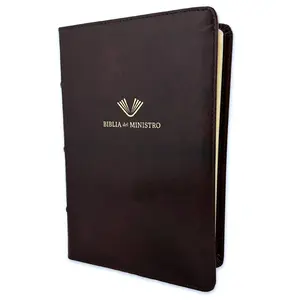 Bible in Spanish with Ministers Manual Expanded Version 12 Points font Reina Valera 1960 Bonded Leather Brown