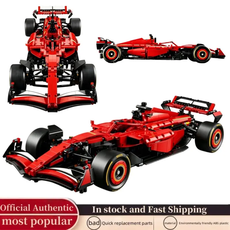 1361PCS/PZS Technology Mechanical Group FormulaRacing Ferrari SF-24 Block Sports Racing Car Kit, Vehicle Building Blocks 1:8Scale Compatible 42207 Suitable for Children Creative DIY Building Brick STEAM Toys Christmas Birthday Adult Collection Gifts