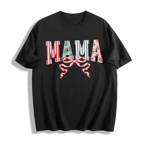 Christmas Mama TShirt, Retro Mom T-Shirt, Christmas Gift for Mom, Xmas Christmas Tee Holiday New Mom Gift Pregnancy Announcement