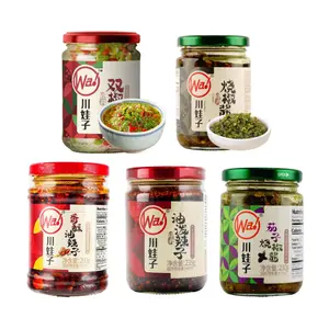 CHUANWAZI Roasted Eggplant Chili Sauce/Crispy Peanut & Chili Sauce/Green Chili & Red Chili Sauce/Sichuan Red Chili Oil/Spicy Garlic Roasted Chili Sauce- Ready-to-Eat Spicy Flavor- Authentic Chinese Condiment for Rice & Noodles